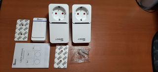 Timbre inalámbrico exterior con dos receptores.-