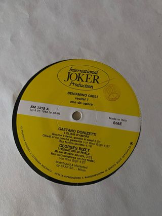 Vinilo Beniamino Gigli - Recital 1 - Arie da Opere