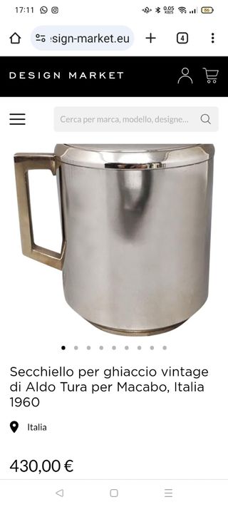 Macabo vintage secchiello ghiaccio