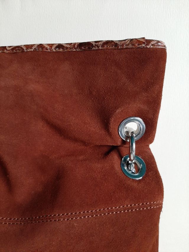 Borsa sacco donna Carpisa in pelle scamosciata