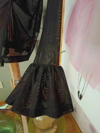 Blusa negra transparente talla XS