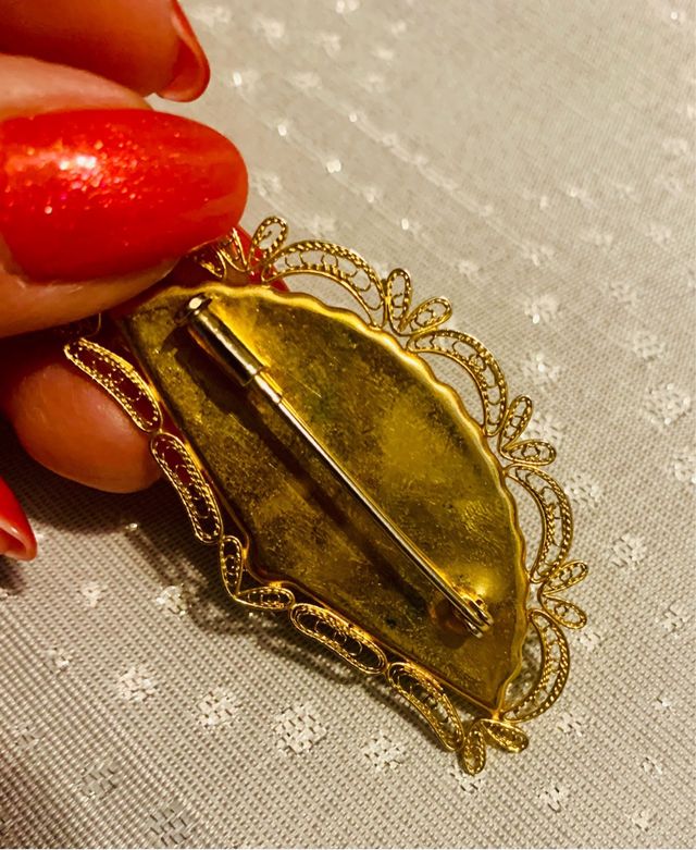 Spilla Vintage Oro e Nero