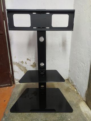 Soporte TV con baldas de cristal