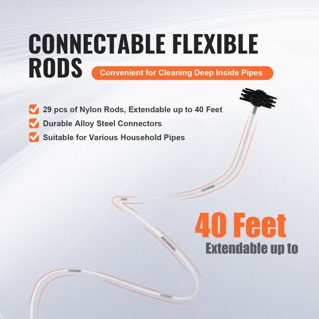 Kit di Spazzola per Pulizia di Camino Condotto Tub