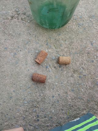 Botella de cristal verde damajuana de viresa 5L