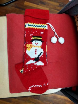 Calza rossa befana in lana 