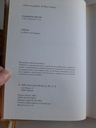 El Abuelo" y "Doña Perfecta". Benito Pérez Galdós