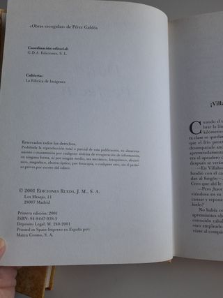 El Abuelo" y "Doña Perfecta". Benito Pérez Galdós