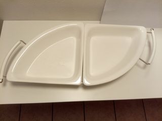 Set di teglie da forno in porcellana con supporto