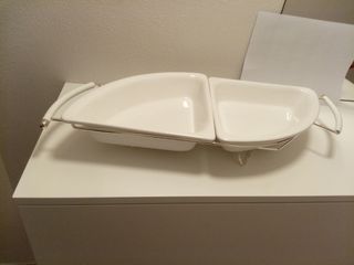 Set di teglie da forno in porcellana con supporto