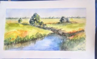 Acuarela Original. Paisaje