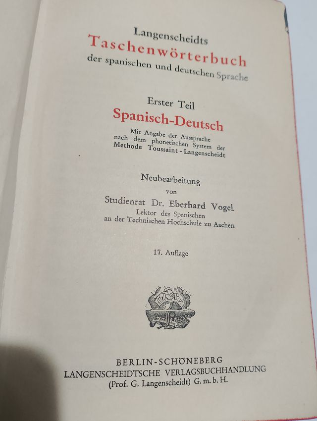 TASCHENWORTERBUCH DE 1927 (Original Alemán)