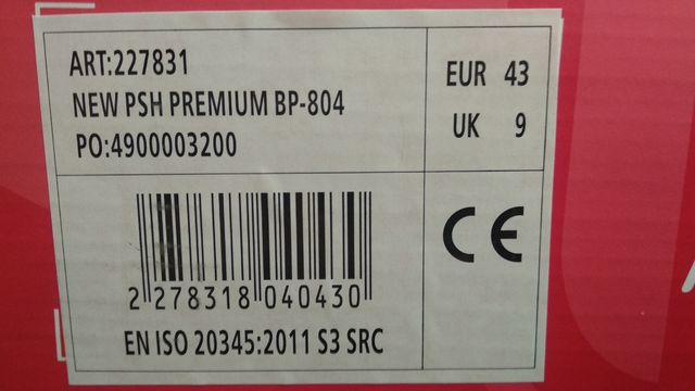 Botas de seguridad PSH talla 43