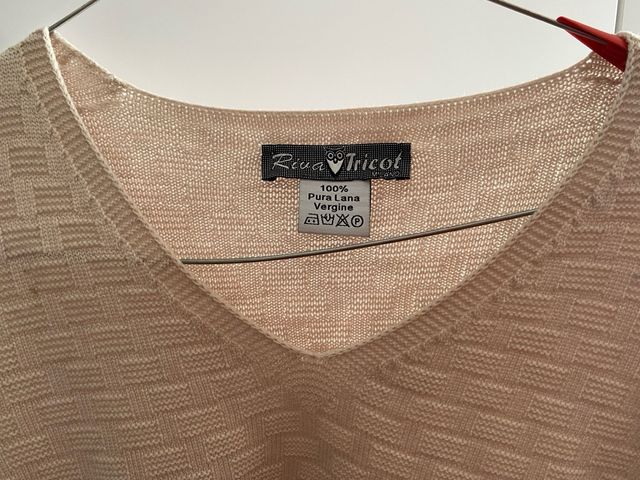 Maglione beige pura lana vergine