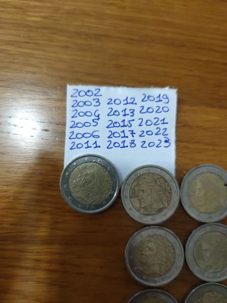 Monete da 2 euro ITA varie annate 