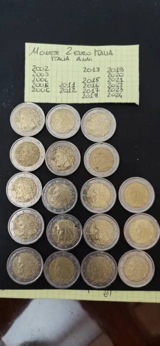 Monete da 2 euro ITA varie annate