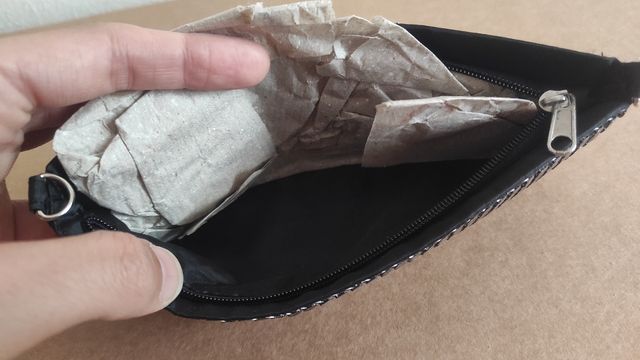 Mini bolso de mano cruzado lentejuelas gris oscuro
