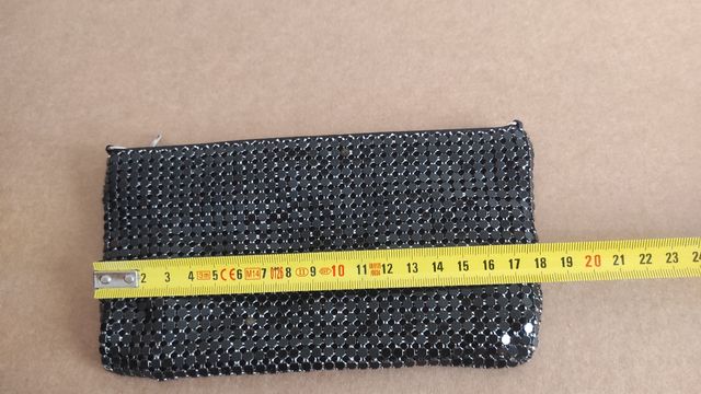 Mini bolso de mano cruzado lentejuelas gris oscuro