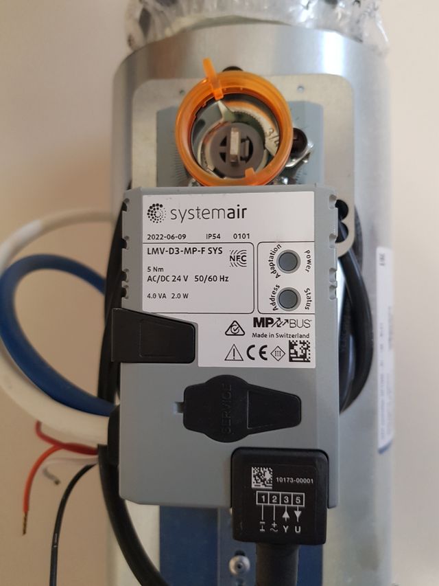 Regolatore a portata d'aria Optima RI-125-BLC1