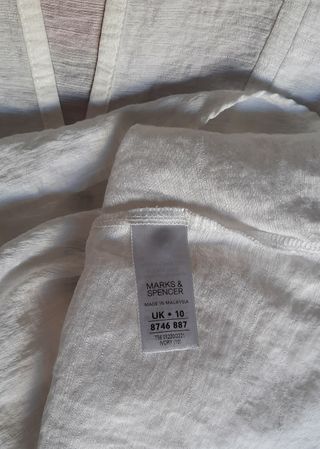Blusa blanca M/L Marks&Spencer