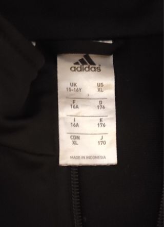 Sudadera deportiva cremallera negra Adidas