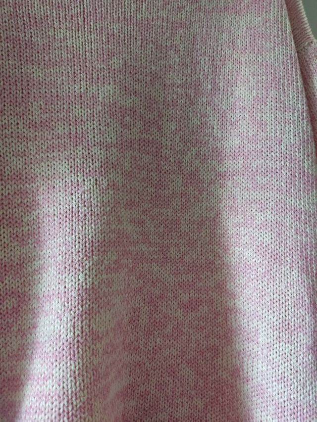 Jersey finito blanco y rosa