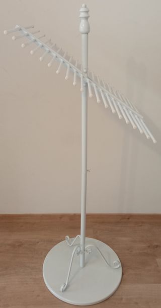 Colgador de ropa de hierro forjado de doble fila