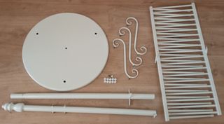 Colgador de ropa de hierro forjado de doble fila