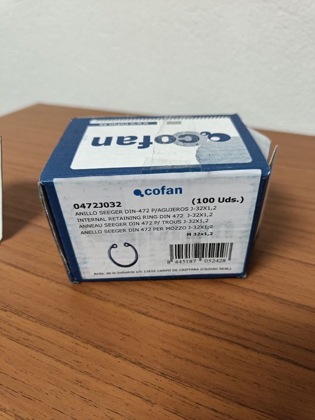 Seeger DIN 472 J-32x1,2, confezione da 100 pezzi