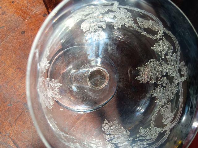 Servizio calici cristallo vintage