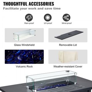 Tavolo da Braciere a Gas Propano Regolabile da Est