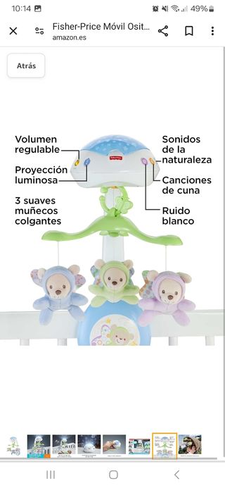 Movil bebe musica fisher price