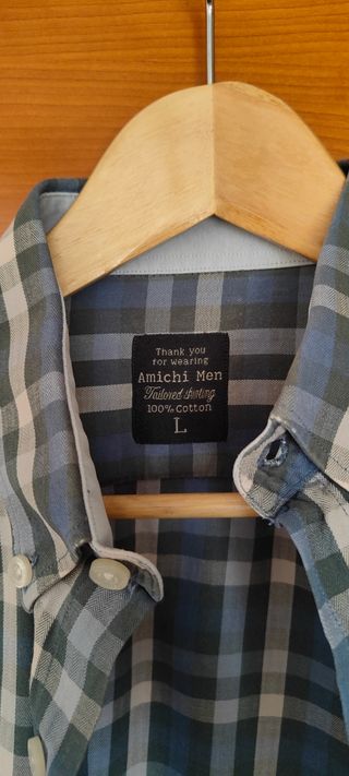  Camisa cuadros manga larga Amichi