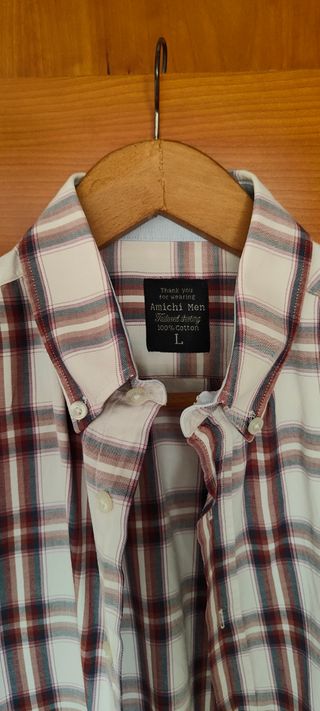 Camisa cuadros manga larga Amichi