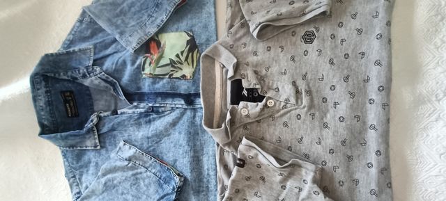 Camiseta 2 polo y camisa tejana