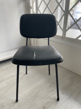 Silla piel vintage