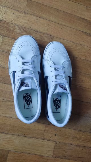 Vans Sk8 Low cuero blanco
