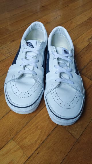 Vans Sk8 Low cuero blanco