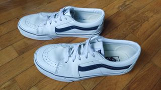 Vans Sk8 Low cuero blanco