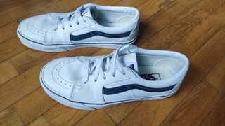 Vans Sk8 Low cuero blanco