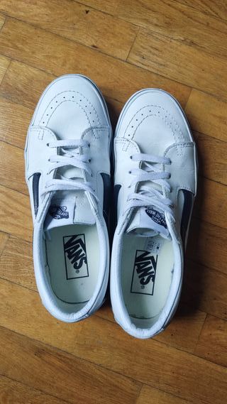 Vans Sk8 Low cuero blanco