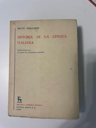 Historia de la lengua italiana, Bruno Migliorini