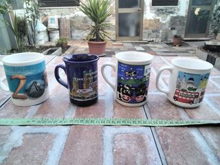 Set 4 tazzi ceramica epoca nuove