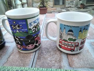 Set 4 tazzi ceramica epoca nuove