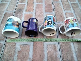 Set 4 tazzi ceramica epoca nuove