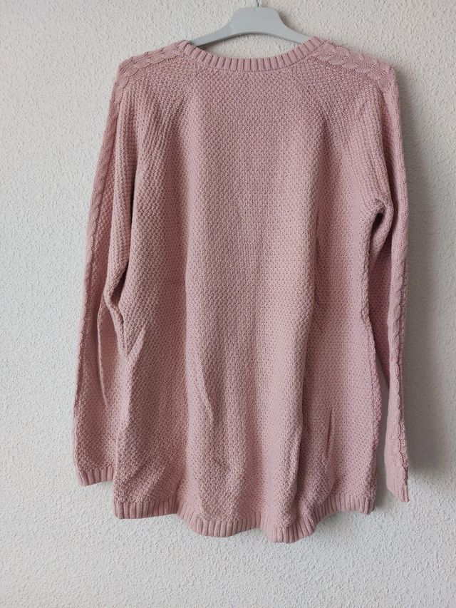 Jersey de punto rosa palo