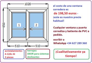 Ventanas y puertas de PVC, nuevas bajo pedido