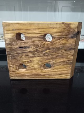 Botellero de madera para 4 botellas 