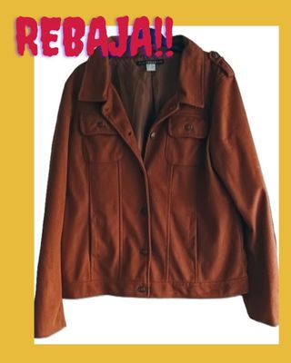 Chaqueta de mujer de ante camel