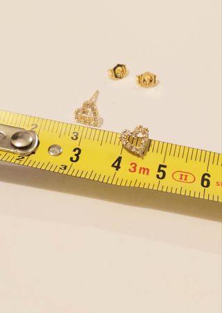 Pendientes  plata dorados mini corazón